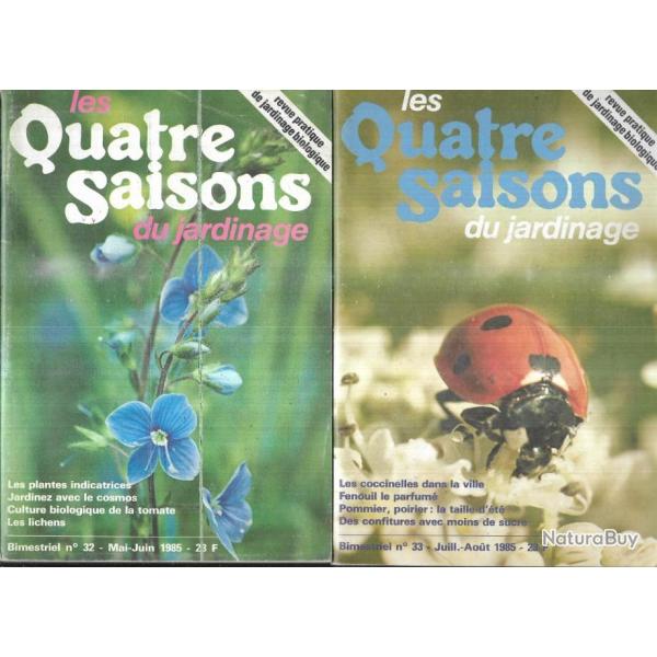 les quatre saisons du jardinage  ann�e 1985 compl�te bimestriel 6 num�ros