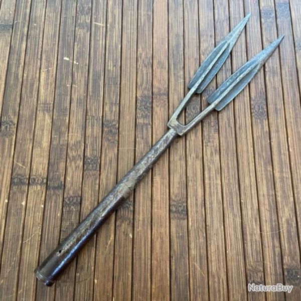 RARE FER DE LANCES ANCIENS DOUBLE POINTES BIFIDE