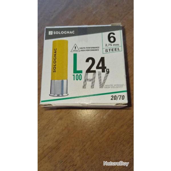 Cartouche SOLOGNAC 20/70 L100 24grs
