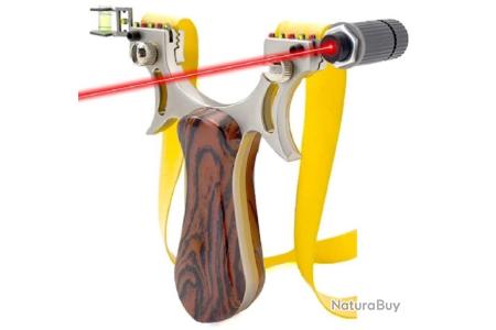 Catapulte Chasse Précision Fronde Professionnelle Catapulte De Chasse Avec Pointeur Laser - Caoutchouc Puissant - Pour Cible Et Randonnée Fronde Laser Chasse