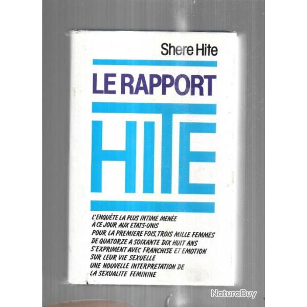 le rapport hite de shere hite une nouvelle interpr�tation de la sexualit� f�minime intime