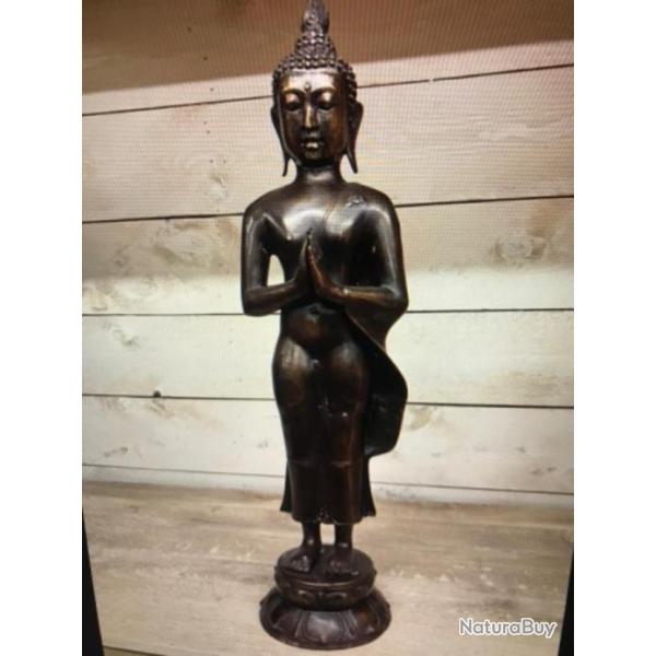 Grand bouddha debout  tha� 60cm - bronze
