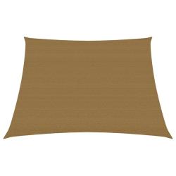 Voile toile d'ombrage parasol 160 g/m&sup2; 3/4 x 3 m PEHD taupe 02_0009310