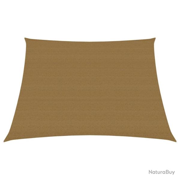 Voile toile d'ombrage parasol 160 g/m� 3/4 x 3 m PEHD taupe 02_0009310