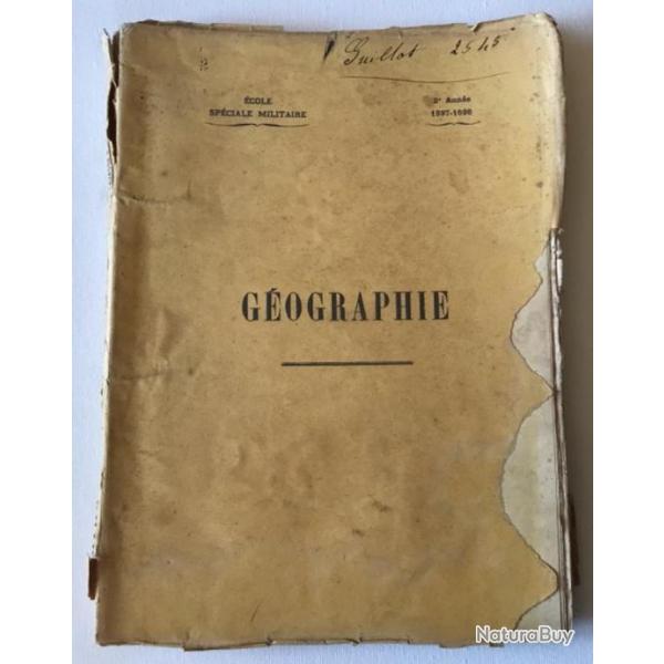 Ecole Speciale Militaire (St Cyr) - GEOGRAPHIE - 2e ann�e - 1897/1898