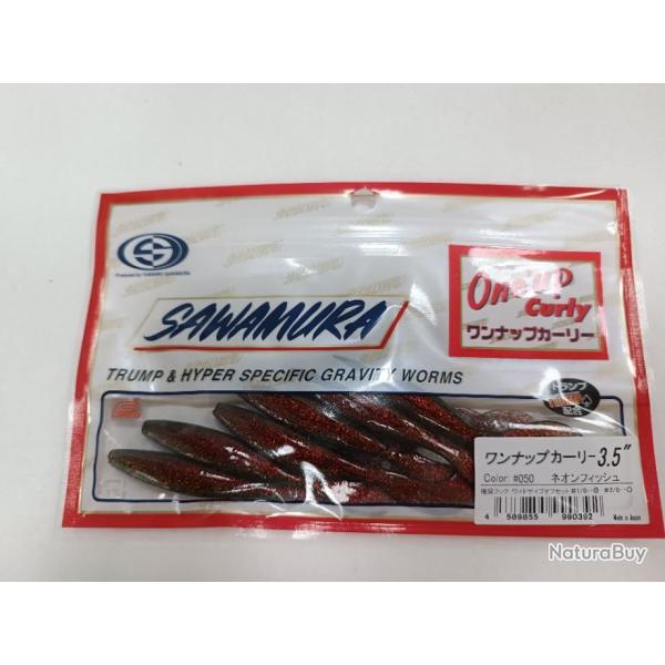 !!! Leurre SAWAMURA ONE'UP CURLY 3.5" !!! COLORIS : #050