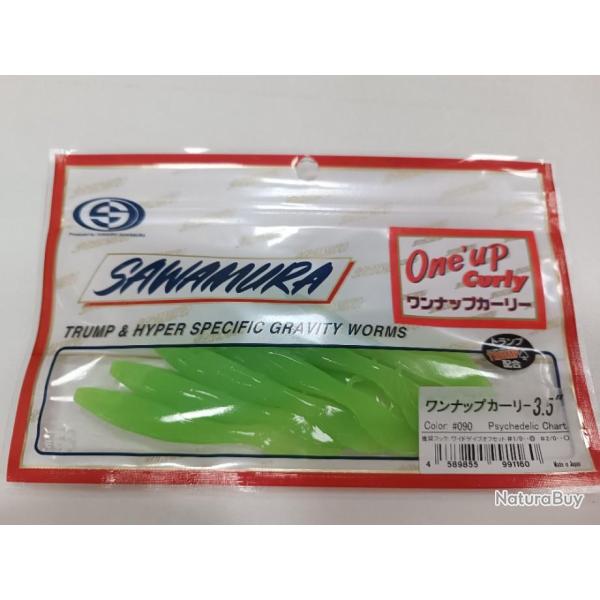 !!! Leurre SAWAMURA ONE'UP CURLY 3.5" !!! COLORIS : #090