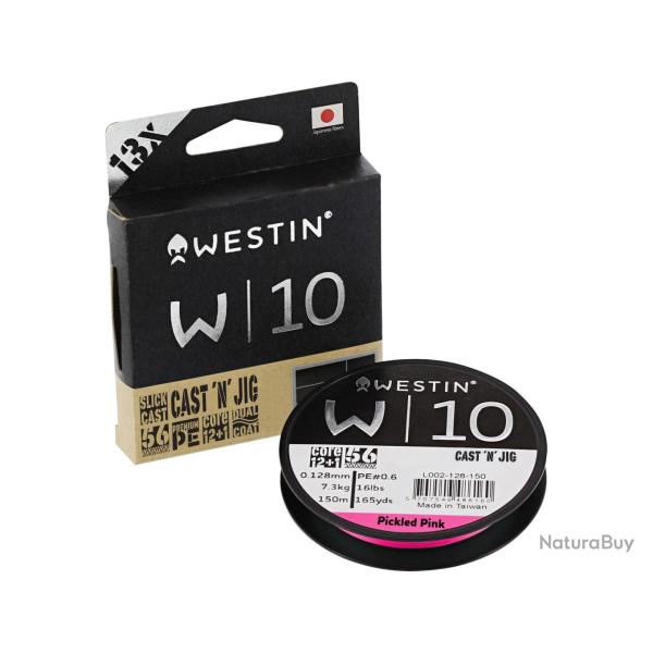 Tresse Westin W10 Cast 'N' Jig 13 110m 9kg 0,148mm 110m Pickled Pink