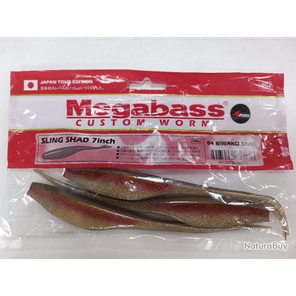 !!! Leurre MEGABASS SLING SHAD 7 INCH !!!COLORIS : 04 BIWAKO SHAD