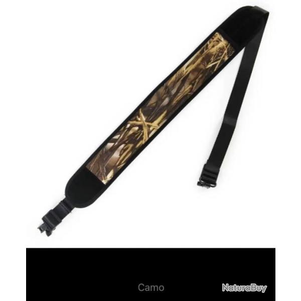 Bretelle fusil ou carabine N�opr�ne diff�rente couleurs avec attache rapide