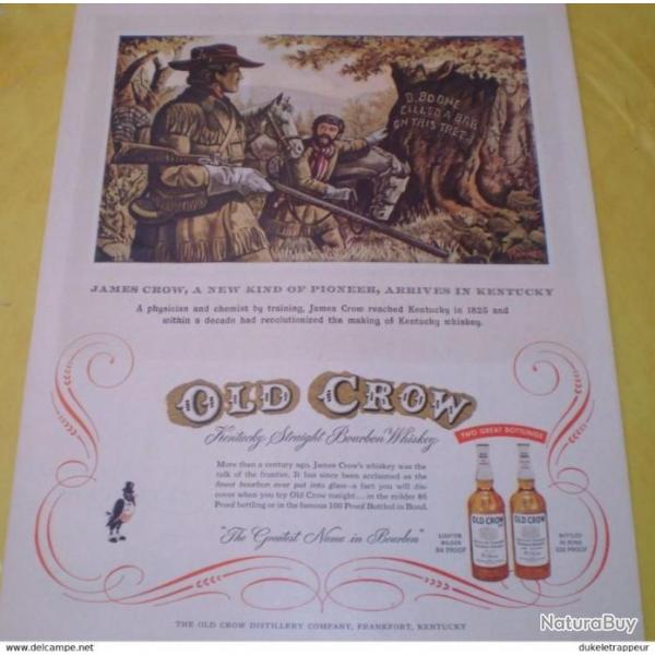 Publicit� de 1954 pour le "Old Crow" ! Collection !!!
