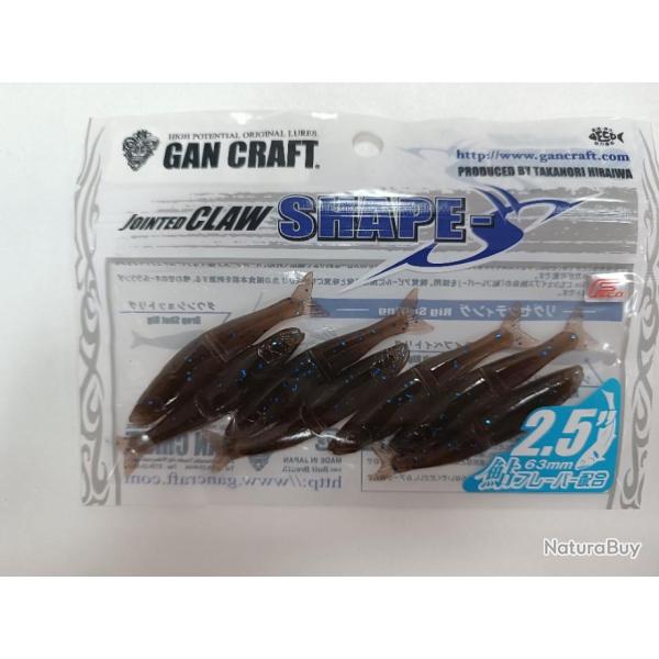 !!! Leurre GAN CRAFT SHAPE-S 2.5 in !!! Coloris : #11  / 63mm