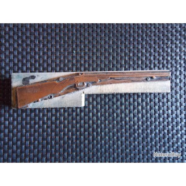 PLAQUE D'IMPRESSION REPRESENTANT UN FUSIL SIMPLEX