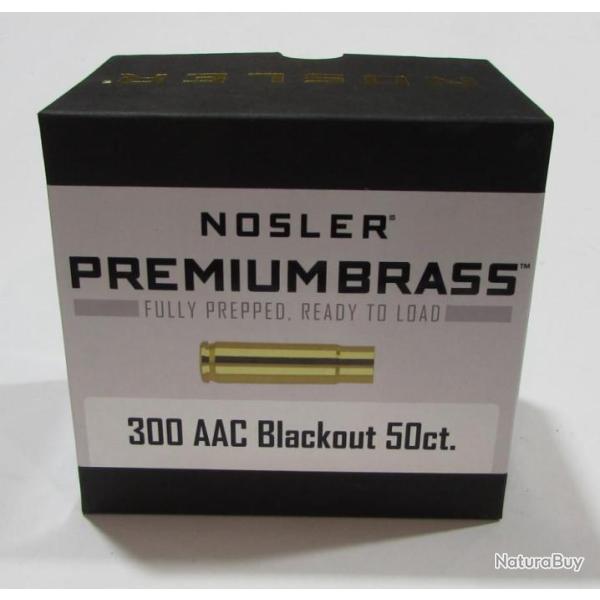 Lot de 50 douilles nosler cal 300 AAC Blackout