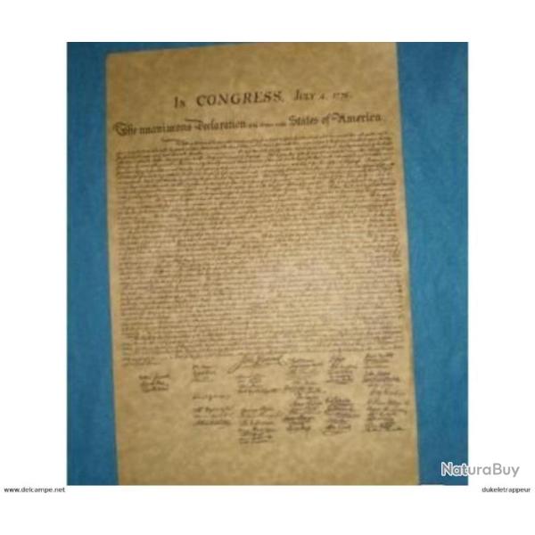 D�claration d'Ind�pendance Am�ricaine