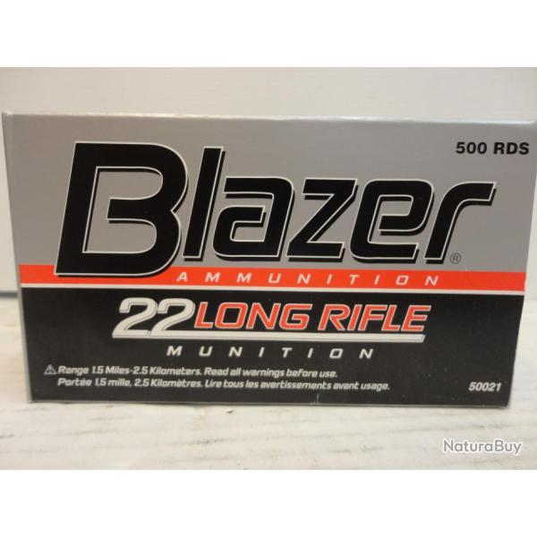 2702   - PACK  DE 500  BALLES CCI BLAZER  40 GRAIN CAL.22 LR - NEUF!!!