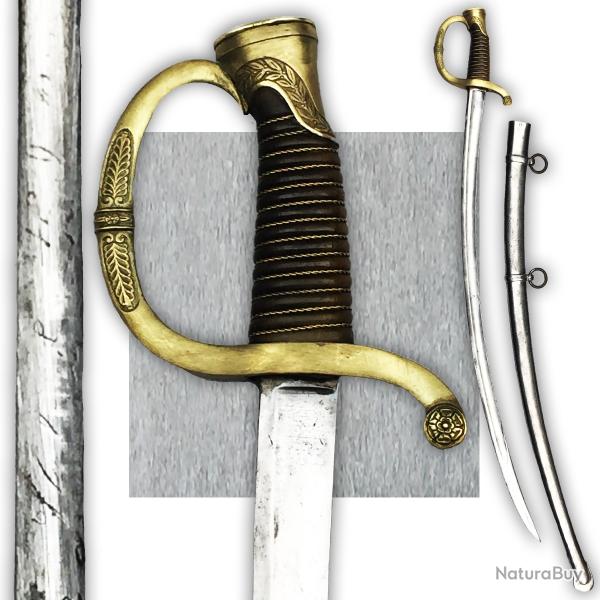 TRES RARE & MASSIF SABRE DE CANONNIER FRANCAIS OFFICIER '' MANUF DE KLINGENTHAL '' XIX ORIGINAL