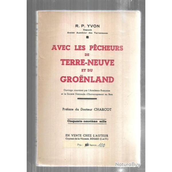 avec les p�cheurs de terre-neuve et du groenland du r.p.yvon pr�face du docteur charcot