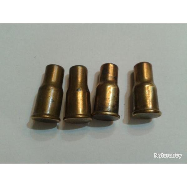 4 Rares Cartouches 7 mm � Blanc - GG - �tui bouteille - dite de Th��tre - amor�age couvert