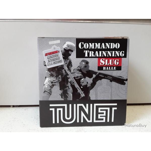 BOITE DE 25 CARTOUCHES A BALLES TUNET COMMANDO TRAINING SLUG CAL12