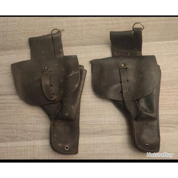 2 anciens holster cuir 30 les 2!!!!!