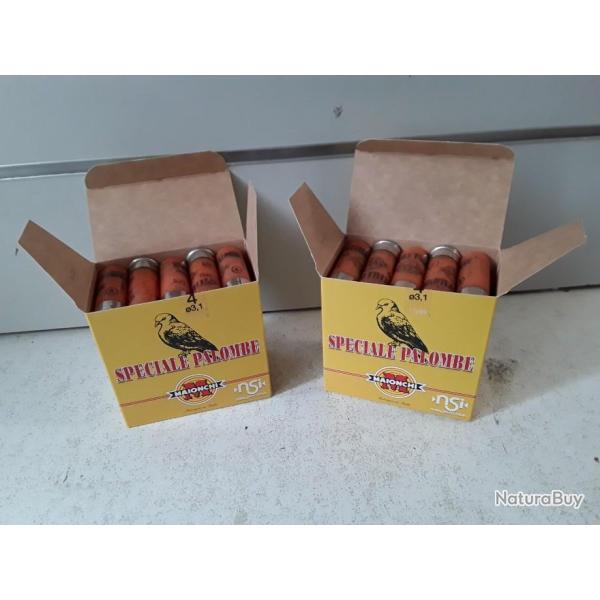 LOT DE 50  CARTOUCHES MAIONCHI SPECIALE PALOMBE CAL12 CH70 36G BOURRE JUPE