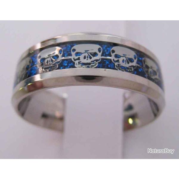 BAGUE ACIER INOX SKULL - Ref.08