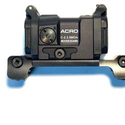 Ensemble Aimpoint ACRO C-2 avec bonnettes flip up sur montage HMS SAMO pour arme Blaser