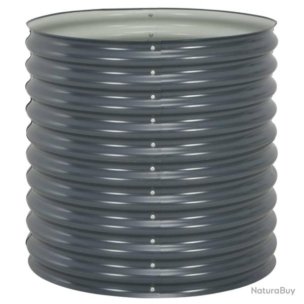 Jardini�re lit sur�lev� plantes fleurs jardin 80 x 80 x 81 cm acier galvanis� gris 02_0001084