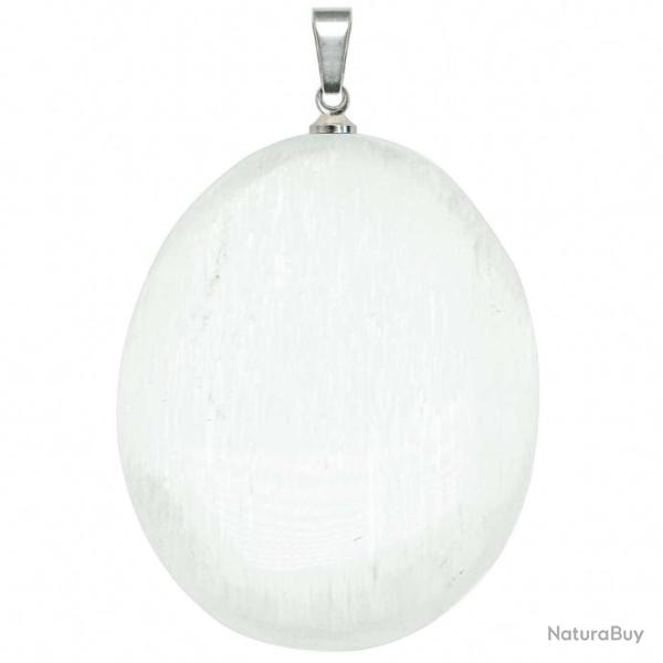 Pendentif galet plat en s�l�nite