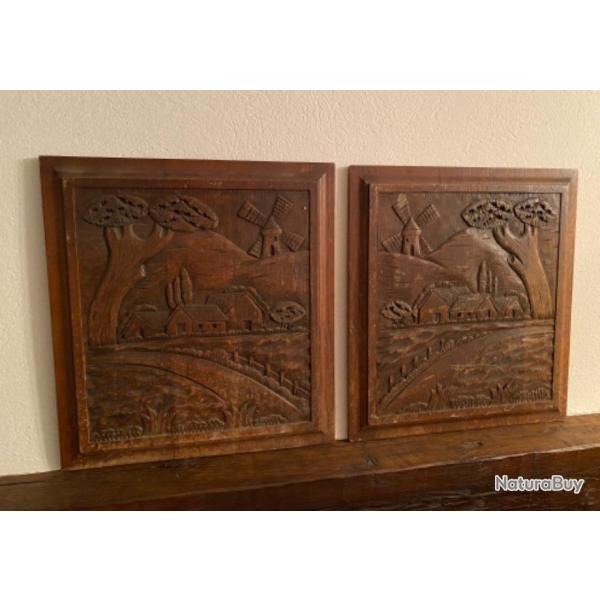 Sculpture panneaux bois