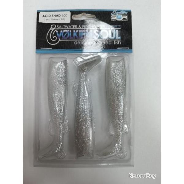 !!! Leurre VOLKIEN SOUL ACID SHAD 100  clear white  9GRS !!!