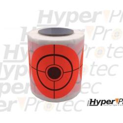 Lot 25 autocollants cibles oranges en diam&egrave;tre 5 ou 7,5 cm pour tir aux plombs - 5 cm