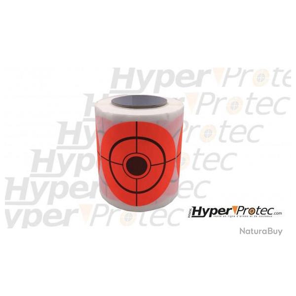 Lot 25 autocollants cibles oranges en diamtre 5 ou 7,5 cm pour tir aux plombs - 5 cm