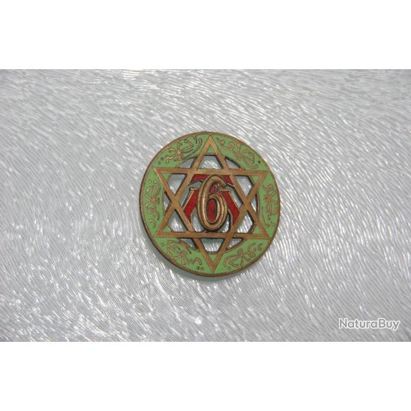 INSIGNE N.A.F  : 6 � REGIMENT TIRAILLEURS MAROCAINS  EN 1939 -----------------D.BER ----------------