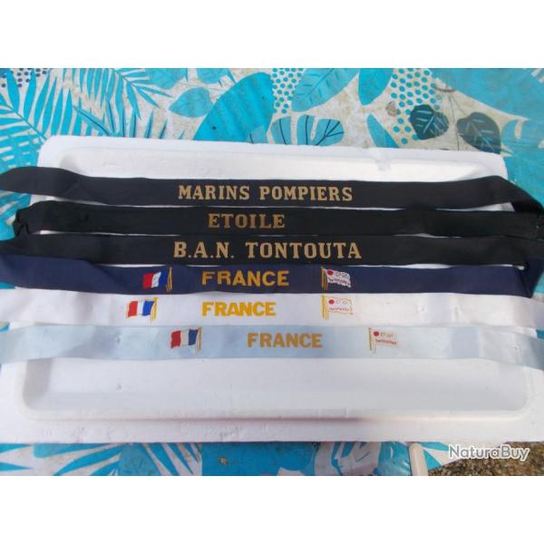 lot de 6 bandes  de bachis de la marine nationale,tat neuf
