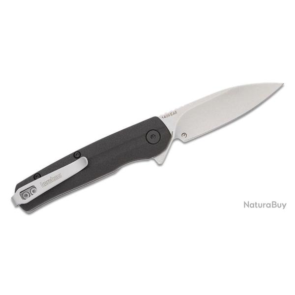 Couteau Kershaw Korra A/O Lame Drop Point Acier 5Cr15MoV Manche GFN LinerLock Clip KS1409