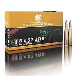 Munitions RWS calibre 8x57 JRS Hit 160gr - 10.4g x20