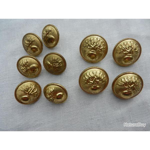 Lot de 10 boutons militaires pour �quiper une veste gendarmerie