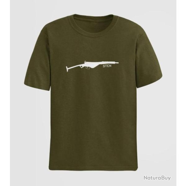 T shirt Armes STEN Army Blanc