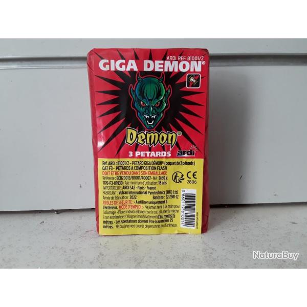 Lot  X3 petards Demon GIGA DEMON
