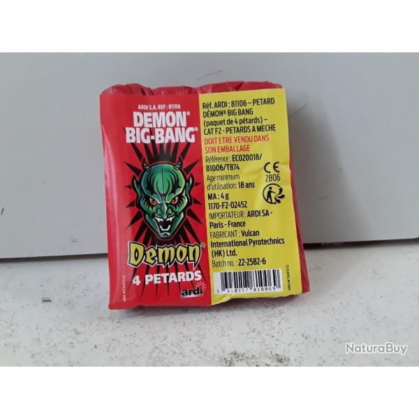 LOT DE X4 PETARDS DEMON BIG BANG