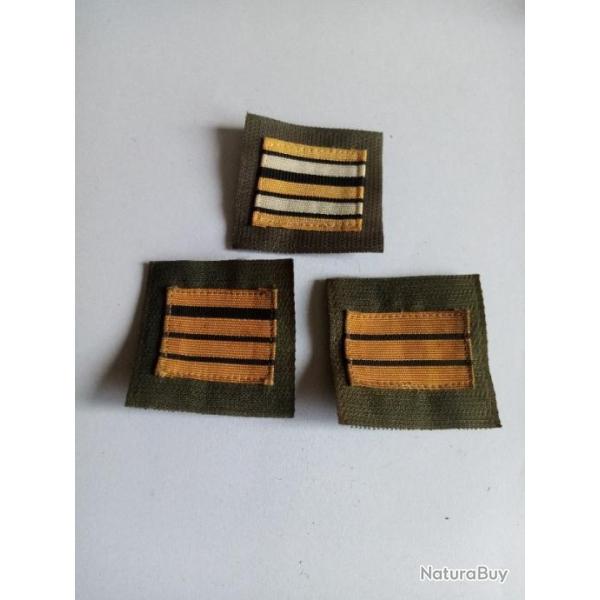 4 galons de poitrine Lieutenant  Colonel/Commandant/ Capitaine/ lieutenant