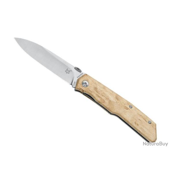 BEL1019 COUTEAU FERMANT FOX KNIVES PRODUCTION TERZUOLA BOULEAU 11CM NEUF
