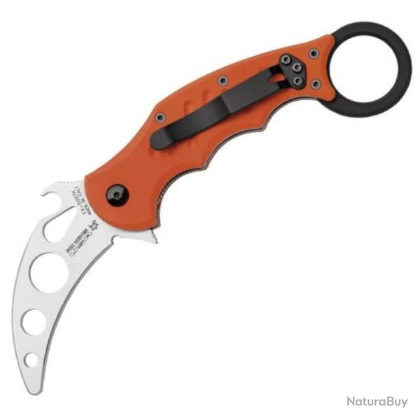 Couteau pliant Training Fox Karambit 12cm orange