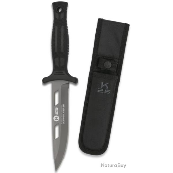 Couteau de botte K25 - 12,8cm acier gris