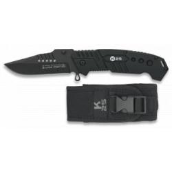 Couteau pliant K25 rev&ecirc;tu noir - Lame 8.5 cm