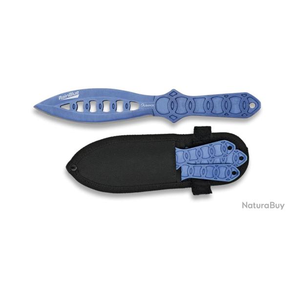 Set 3 couteaux � lancer Rainblue. 19 cm