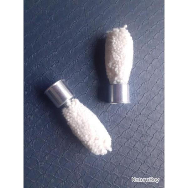 Douilles amortisseur alu luxe avec brosse laine.