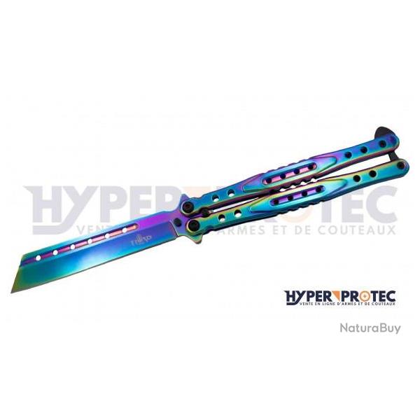 Third K2823W couteau papilon rainbow